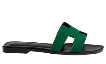 Hermes Sandales Oran "Electric Green"