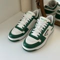 Prada Downtown Sneakers – Green & White Calf Leather 2EE364