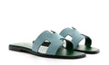 Hermes Oran Sandal Vert D'eau Suede Goatskin