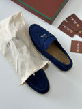 Loro Piana Summer Charms Walk Loafer – True Dark Blue Suede