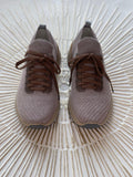 Brunello Cucinelli Men’s Smokey Brown Lace-Up Leather Sneakers