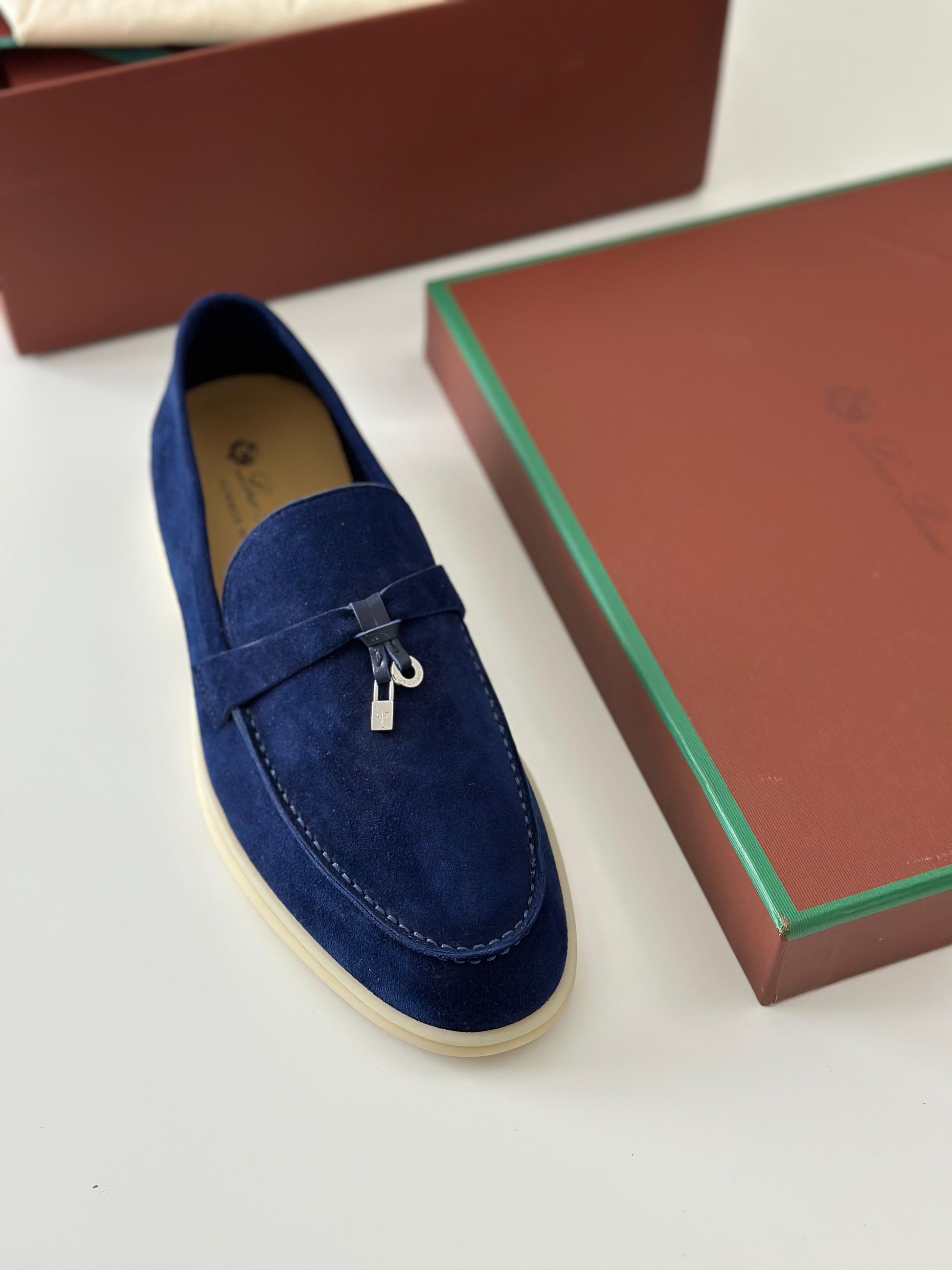 Loro Piana Summer Charms Walk Loafer – True Dark Blue Suede