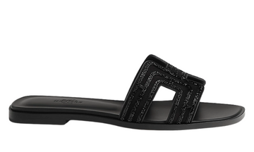 HERMES Oran Sandal iconic "H" Black