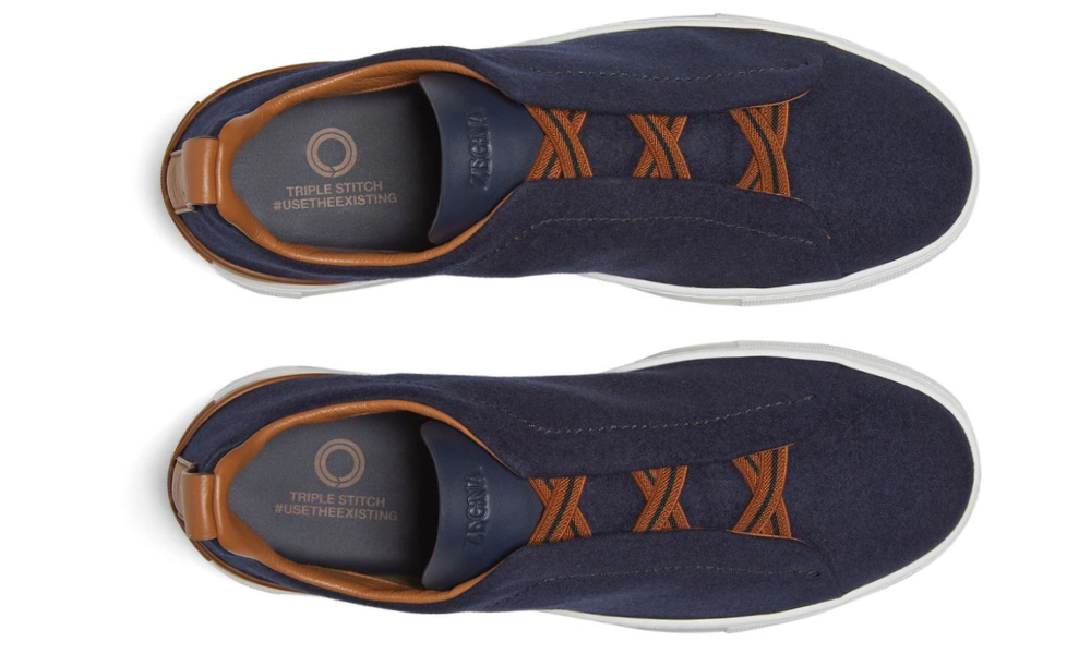 Zegna 14milmil14 Triple Stitch sneakers "Navy Blue"