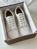 Christian Louboutin Low-Top Sneakers – Pure White Calf Leather