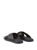 Prada suede crisscross slides black