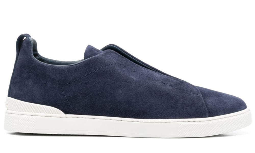 Zegna slip-on suede sneakers "Blue"