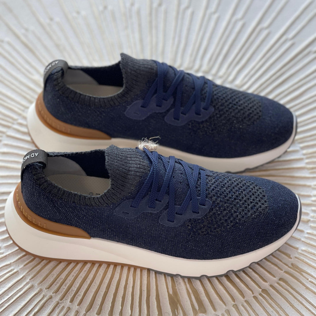 Brunello Cucinelli Cotton Chiné Knit Runners – Reversible Knit & EVA Sole