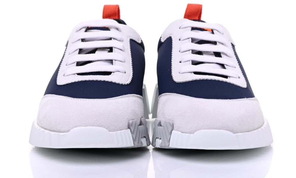 Hermes Suede and Nylon Boucning "Navy Blue/Grey"