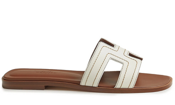 Hermès Pre-Owned Oran slides "White"