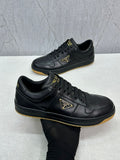 Prada Downtown Leather Sneakers – Black Calf Leather