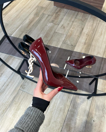 Saint Laurent Opyum Pumps Burgandy