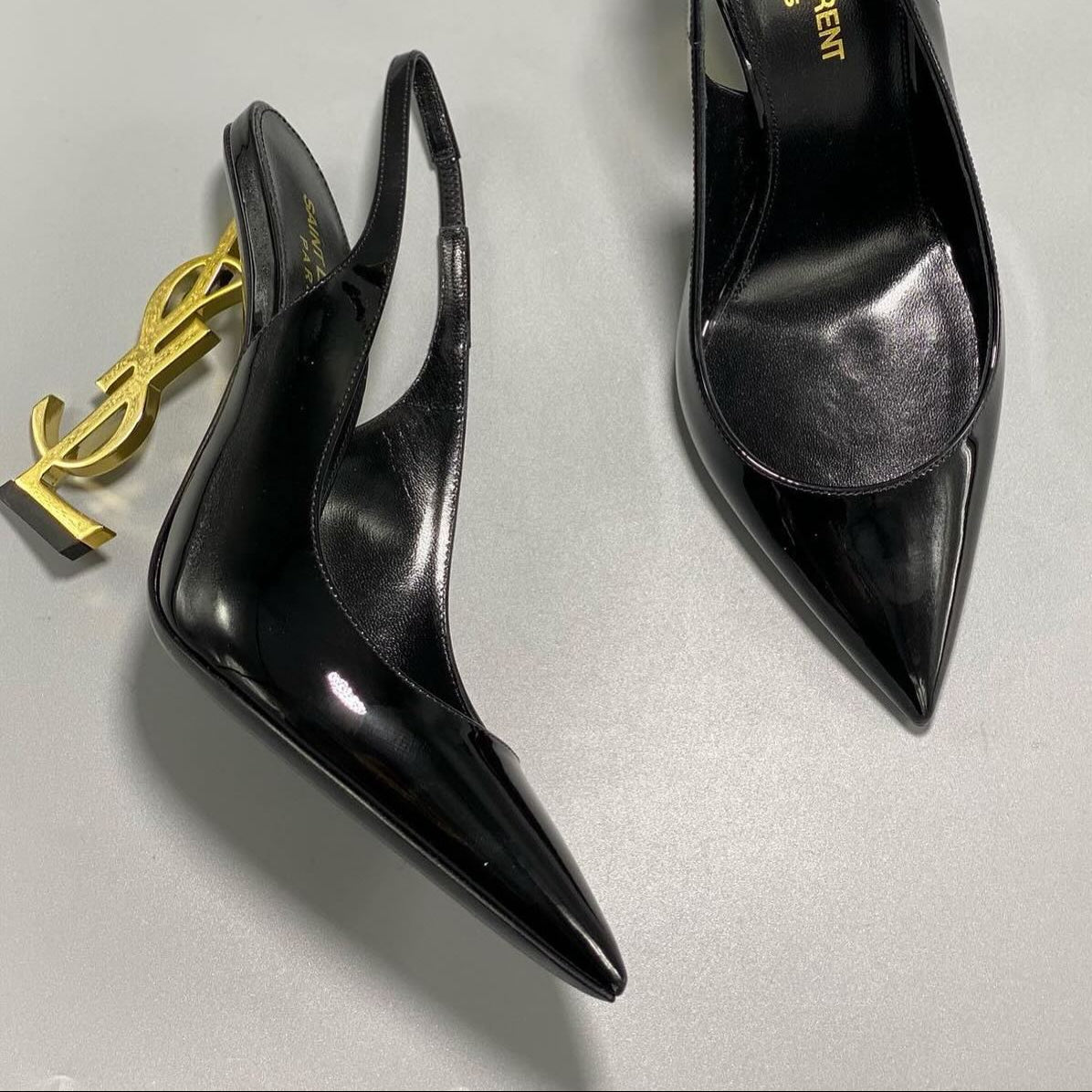 Saint Laurent Opyum Slingback Pumps Black