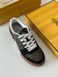 Fendi Match ‘FF Jacquard – Black/Brown’ Low-Top Sneakers)