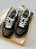 Fendi Match ‘FF Jacquard – Black/Brown’ Low-Top Sneakers)
