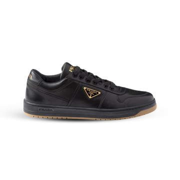 Prada Downtown Leather Sneakers – Black Calf Leather