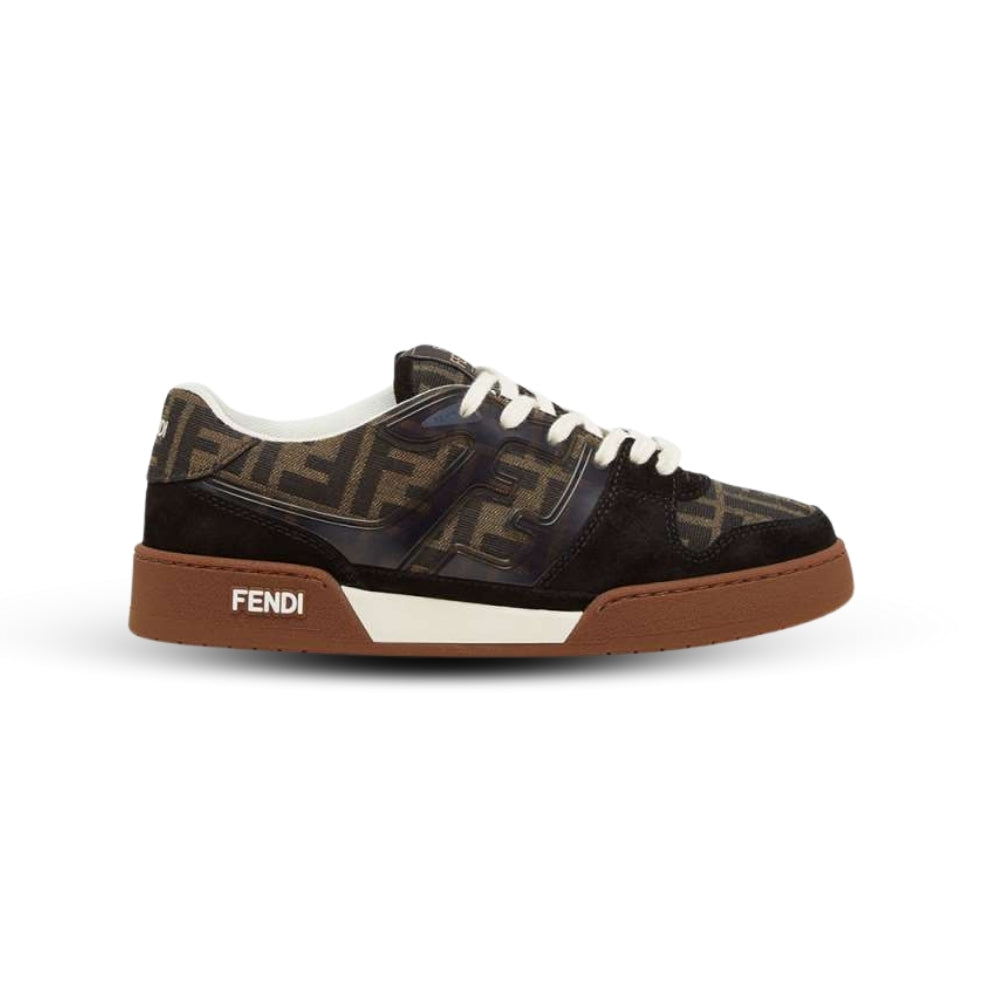 Fendi Match ‘FF Jacquard – Black/Brown’ Low-Top Sneakers)