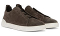 Zegna Brown Triple Stitch Sneakers - 