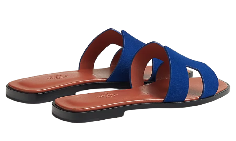 Hermes Sandales Oran "bleu smalt"