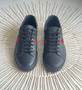 Gucci Black Leather Ace Web Low-Top Sneakers – Size 40 (The Luxury Closet)