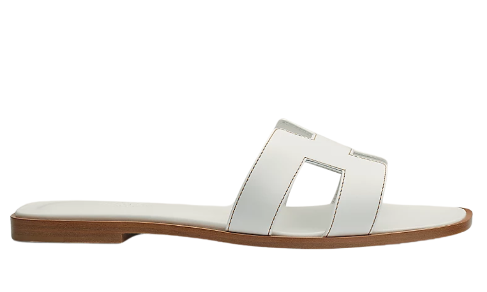 Hermes Oran Sandal "White"
