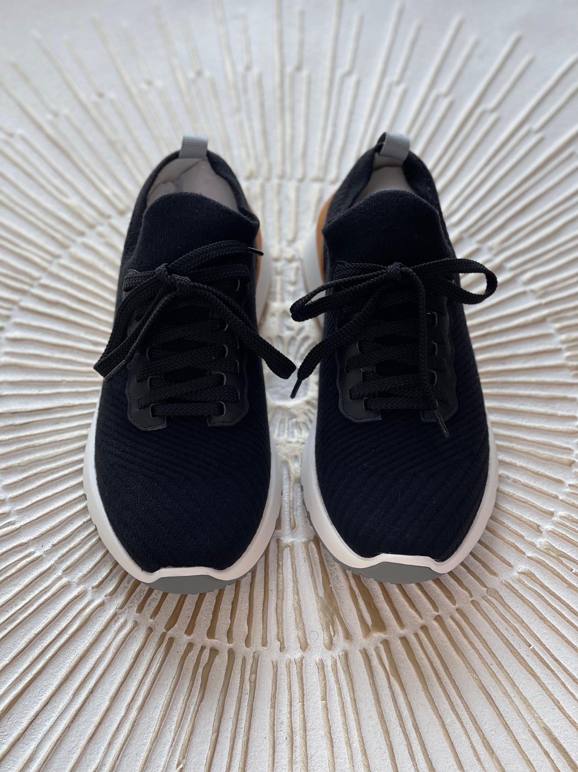 Brunello Cucinelli Men’s Black Canvas Lace-Up Sneakers – Contrast Sole