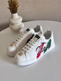 Dolce & Gabbana Portofino Light Sneakers – Multicolor Canvas & Calfskin with “Made in Italy” Print (Men’s)
