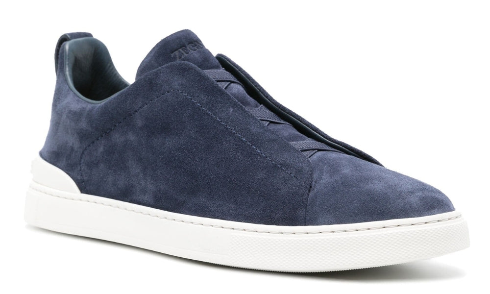 Zegna Triple Stitch suede sneakers "Blue"