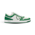 Prada Downtown Sneakers – Green & White Calf Leather 2EE364