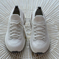 Brunello Cucinelli Knitted Low-Top Sneakers – White Knit with Contrasting Trim
