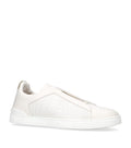 Zegna Crocodile Leather Triple Stitch Sneakers