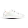 Christian Louboutin Louis Junior Spikes Sneakers – White Calf Leather with Toe Spikes