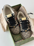 Gucci Pre-Loved Screener GG Canvas & Web Stripe Sneakers – Beige (Level Shoes, UAE)
