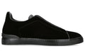 ZEGNA  Velvet Triple Stitch Sneakers 