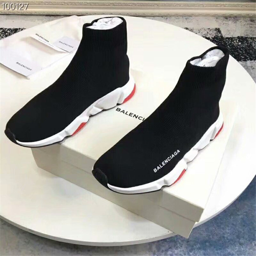 Balenciaga Speed Runner High Tops Black Red