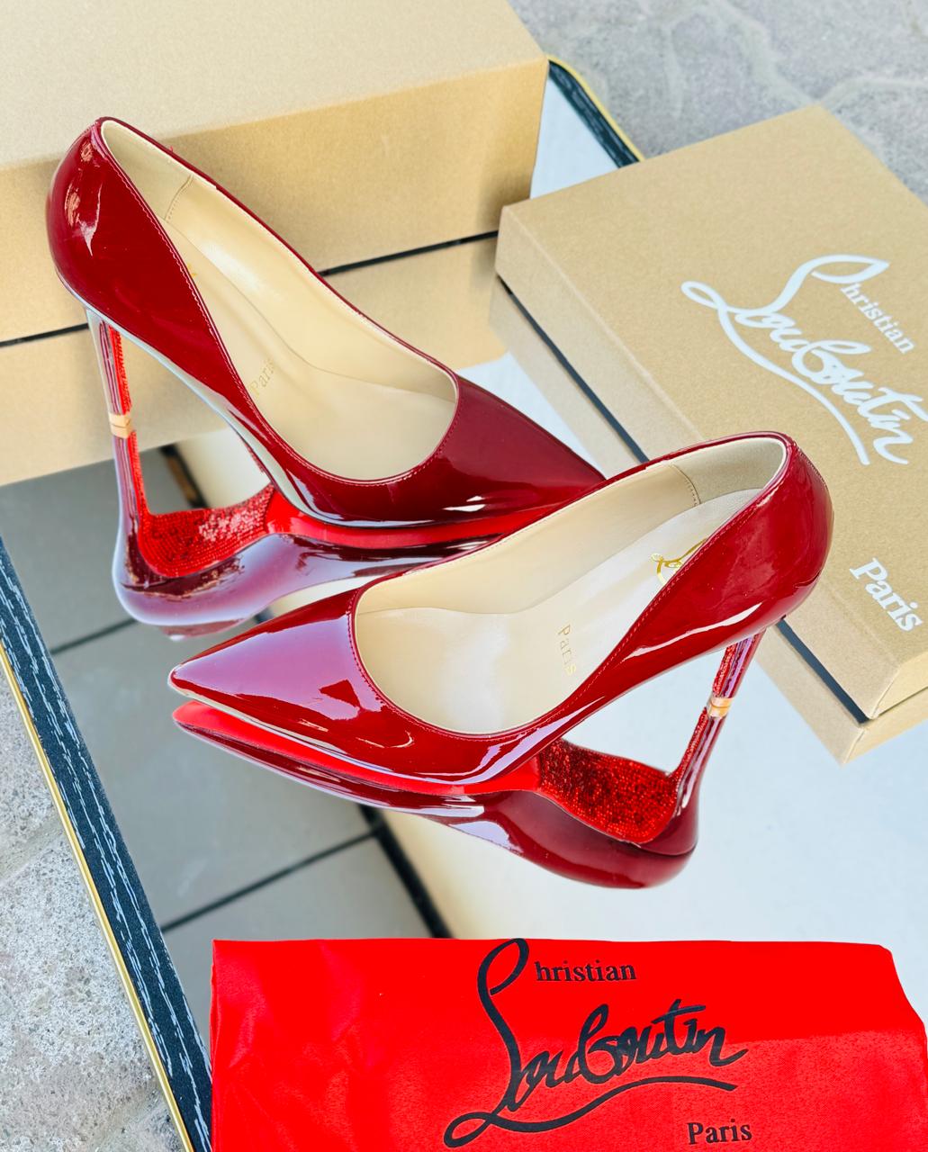Christian Louboutin Kate Red Diamond Pumps