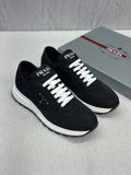 Prada PRAX 01 Nubuck & Re-Nylon Sneakers – Black/White (2EE390 3LBA F0967, Men’s)