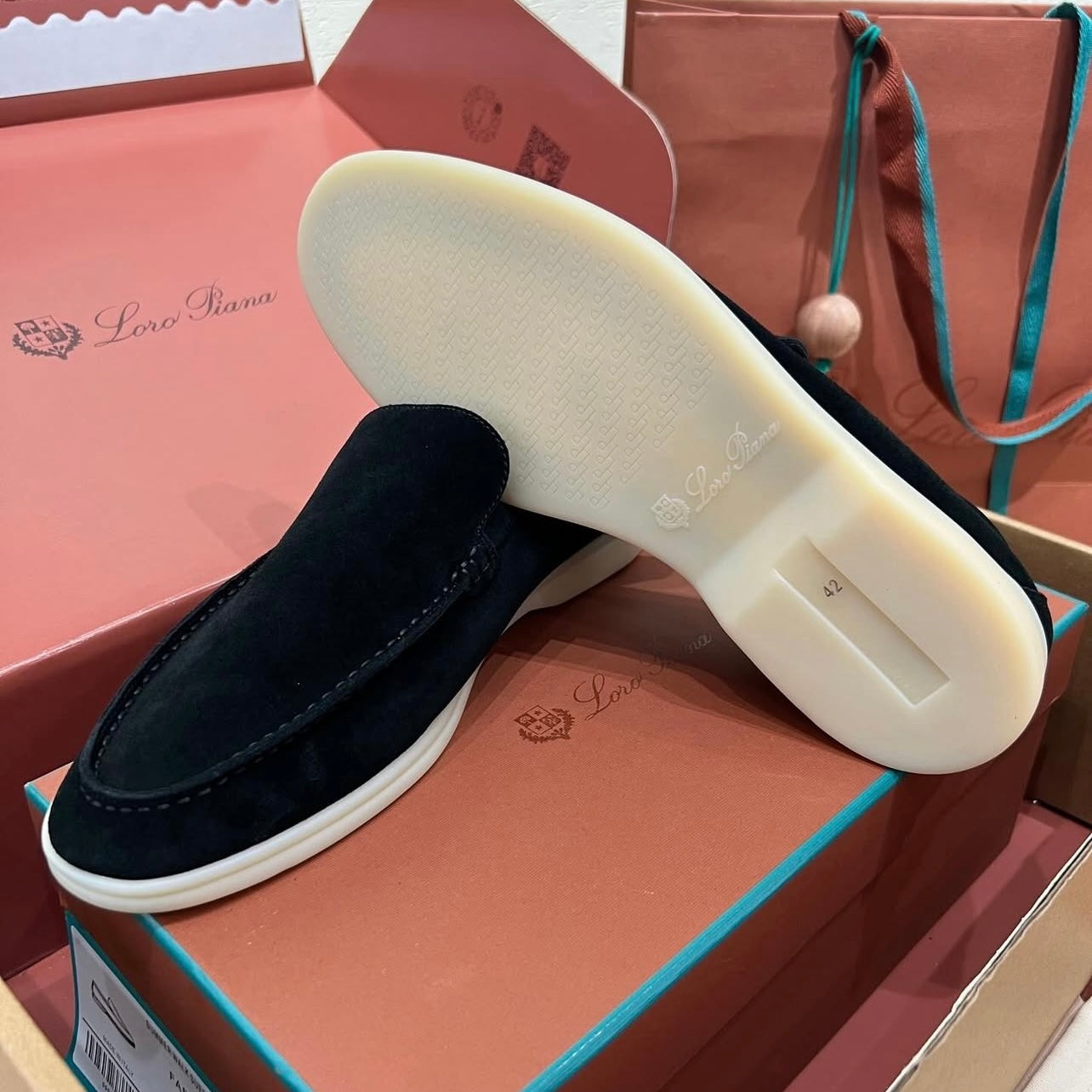 Loro piana Summer Walk Loafer Suede Black