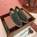 Loro Piana - Summer Walk Suede Loafers - Gray