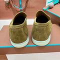 Loro Piana Summer Walk Loafers Suede Murano Green
