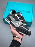 Louis Vuitton Trainer Black Gray Signature