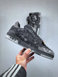 Louis Vuitton Trainer Black Grey Denim Monogram