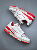 Louis Vuitton Trainer #54 Signature White Red