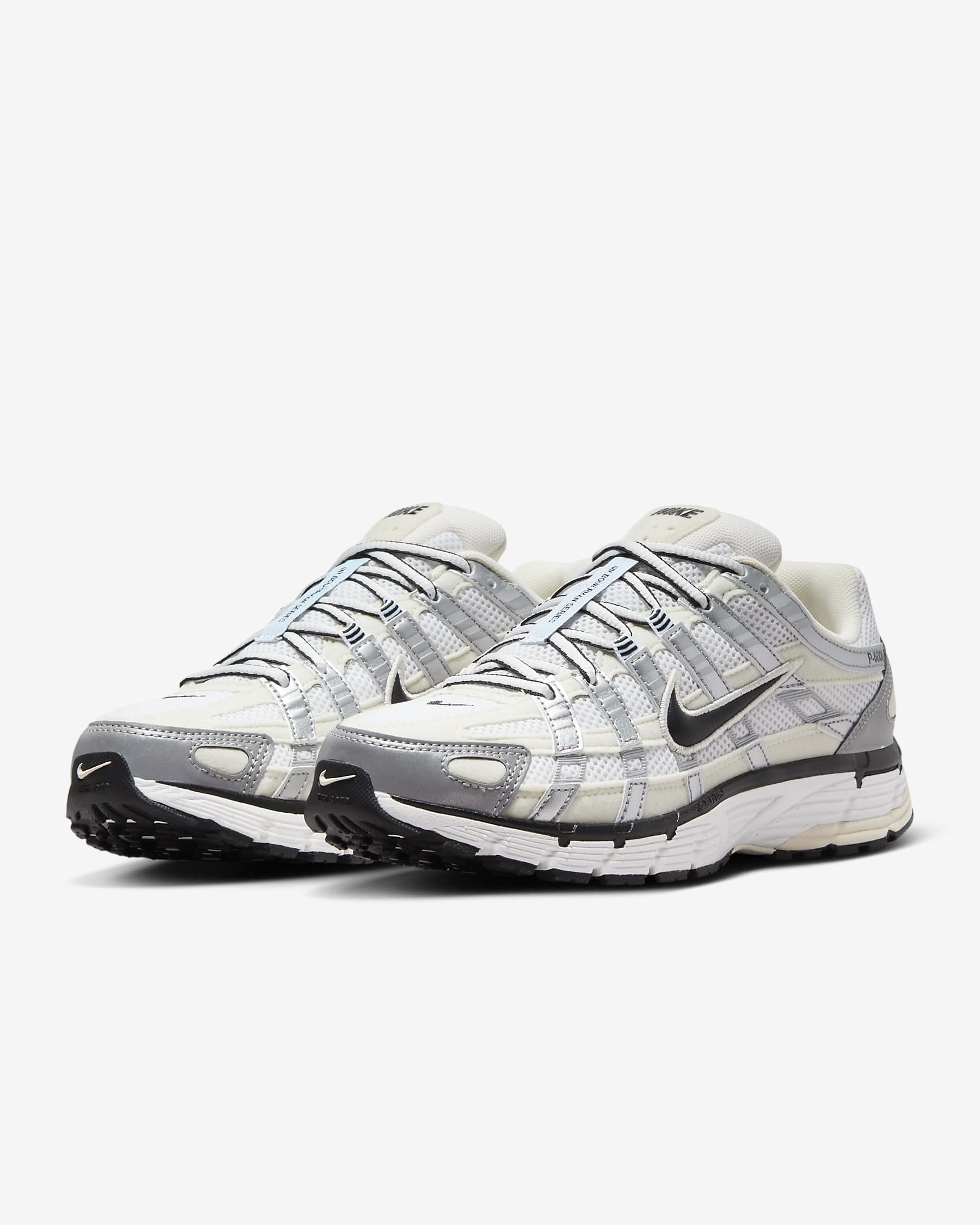 Nike P-6000 Summit White Metallic Silver