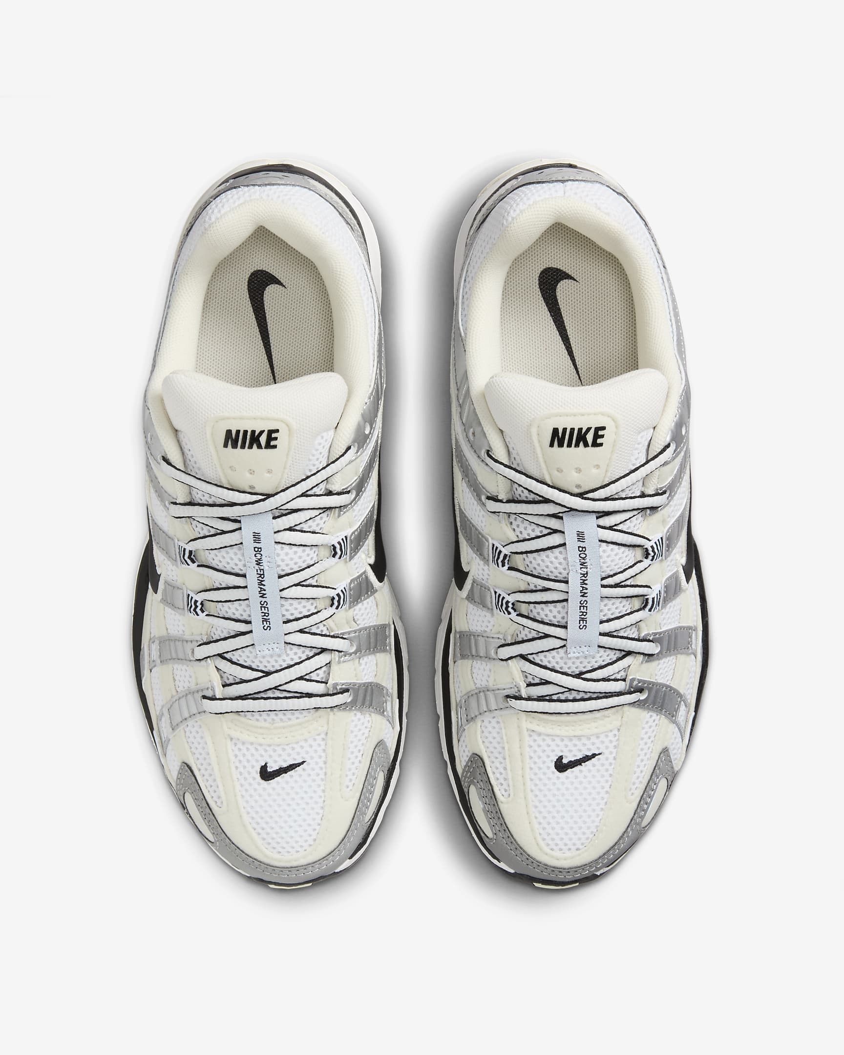 Nike P-6000 Summit White Metallic Silver