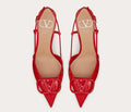 Valentino Red Lace Up Heels