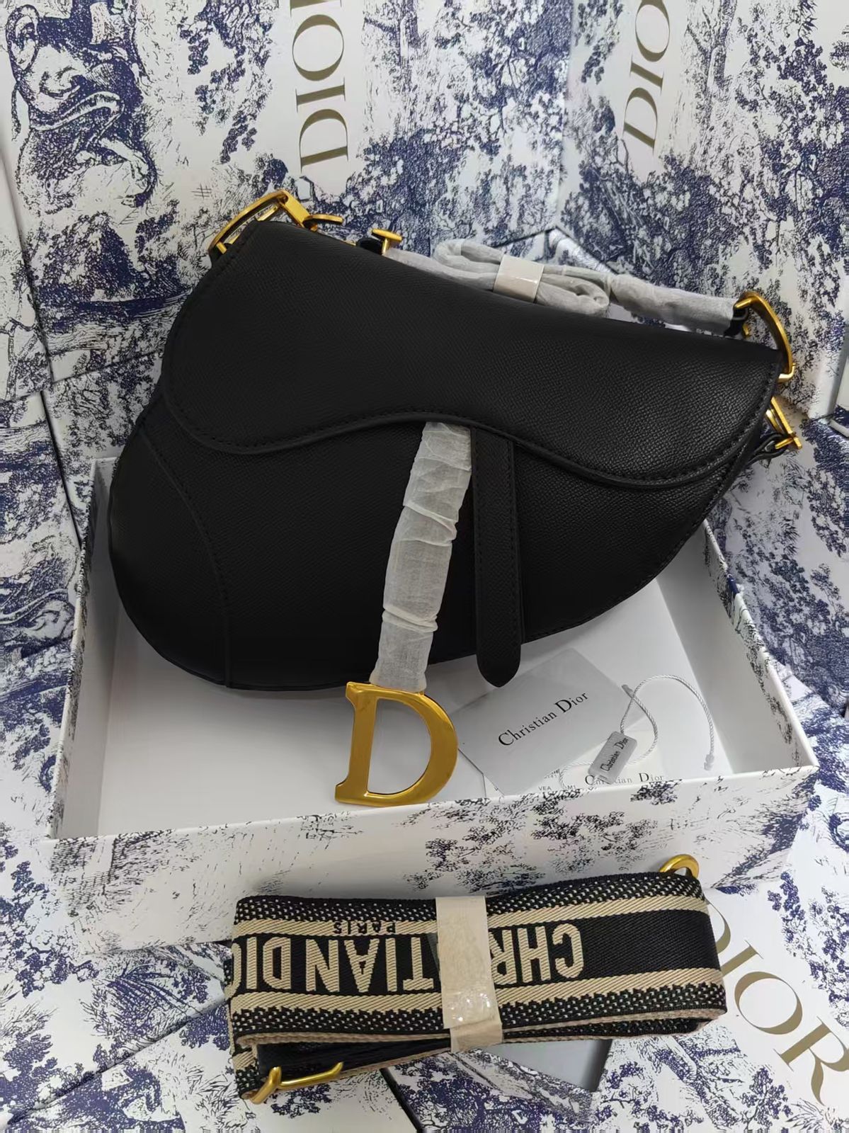 Dior Saddle Handbag Black