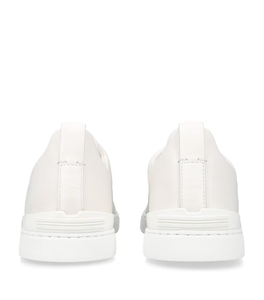 Zegna Crocodile Leather Triple Stitch Sneakers