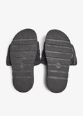 Louis Vuitton Black Monogram Nylon Velcro Flats Slides