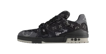 Louis Vuitton Trainer Black Grey Denim Monogram